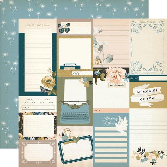 Simple Stories 12x12 Double Sided Paper - Remember - Journal Elements