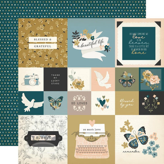 Simple Stories 12x12 Double Sided Paper - Remember - Elements