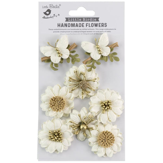 Little Birdie Handmade Flowers- Arcadia Amor Mio - 8 pcs