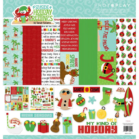 Photoplay 12x12 Double Sided Paper Pack - Seaside Holiday Greetings