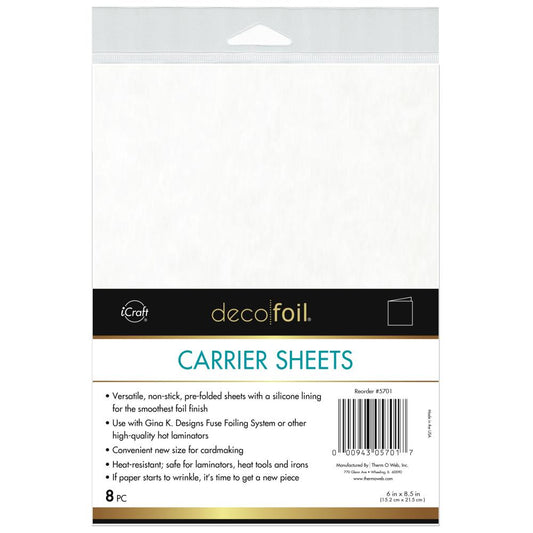 iCraft Deco Foil Carrier Sheets - 6" x 8.5" - 8 pack