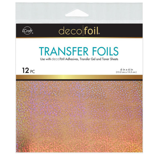 Deco Foil Transfer Sheets 6" x 6" 12 pkg- Sparkling Cider