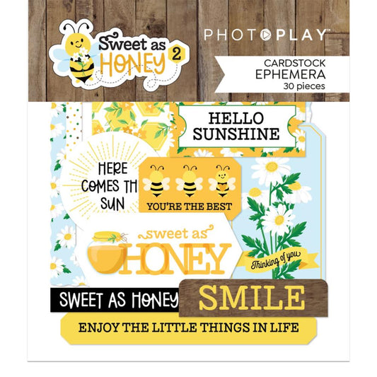 PhotoPlay Ephemera Cardstock Diecuts-  As Sweet As Honey- 30 pcs