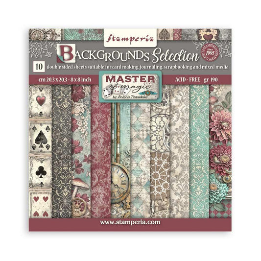 Stamperia 8x8 Paper Pack - Master of Magic Backgrounds