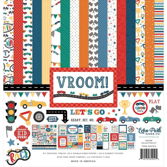 Echo Park 12x12 Double Sided Paper Pack - Vroom