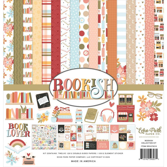 Echo Park 12x12 Double Sided Paper Pack - Bookish