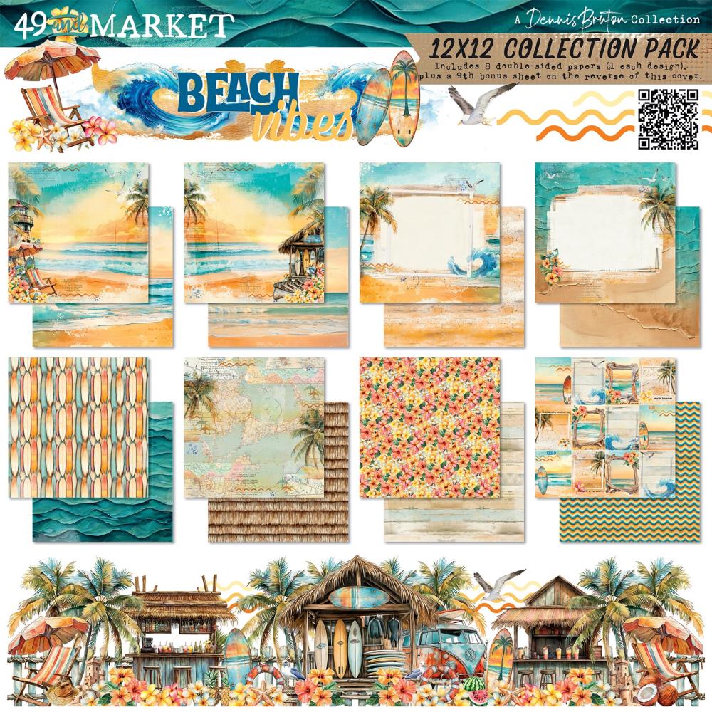 49 and Market 12x12 Double Sided Paper Pack - Beach Vibes