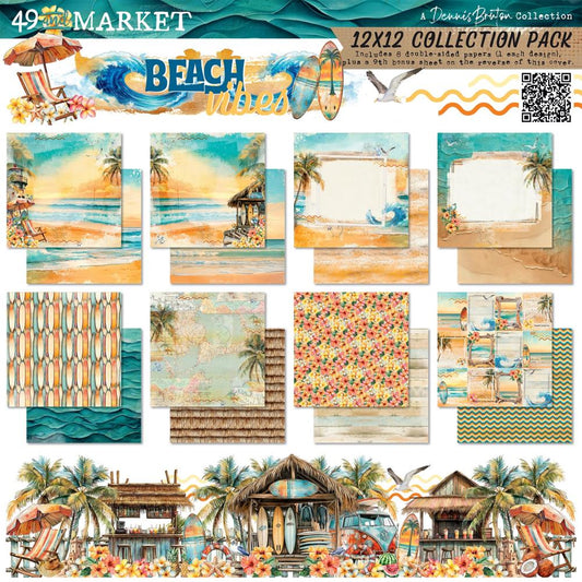 49 and Market 12x12 Double Sided Paper Pack - Beach Vibes