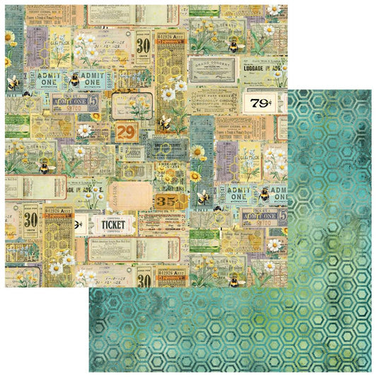 49 & Market 12x12 Double Sided Paper - Botanical Buzz- Vibrant