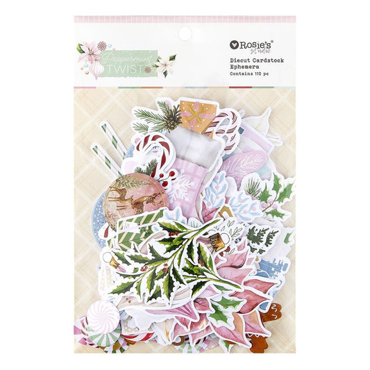 Spellbinders Rosie's Studio Diecut Ephemera Pack - Peppermint Twist