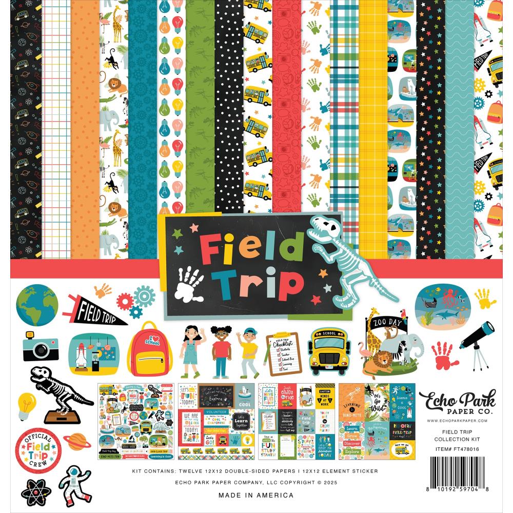 Echo Park 12x12 Double Sided Paper Pack - Field Trip