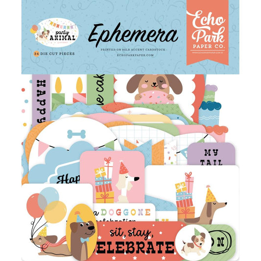Echo Park Cardstock Ephemera Pack - Party Animal