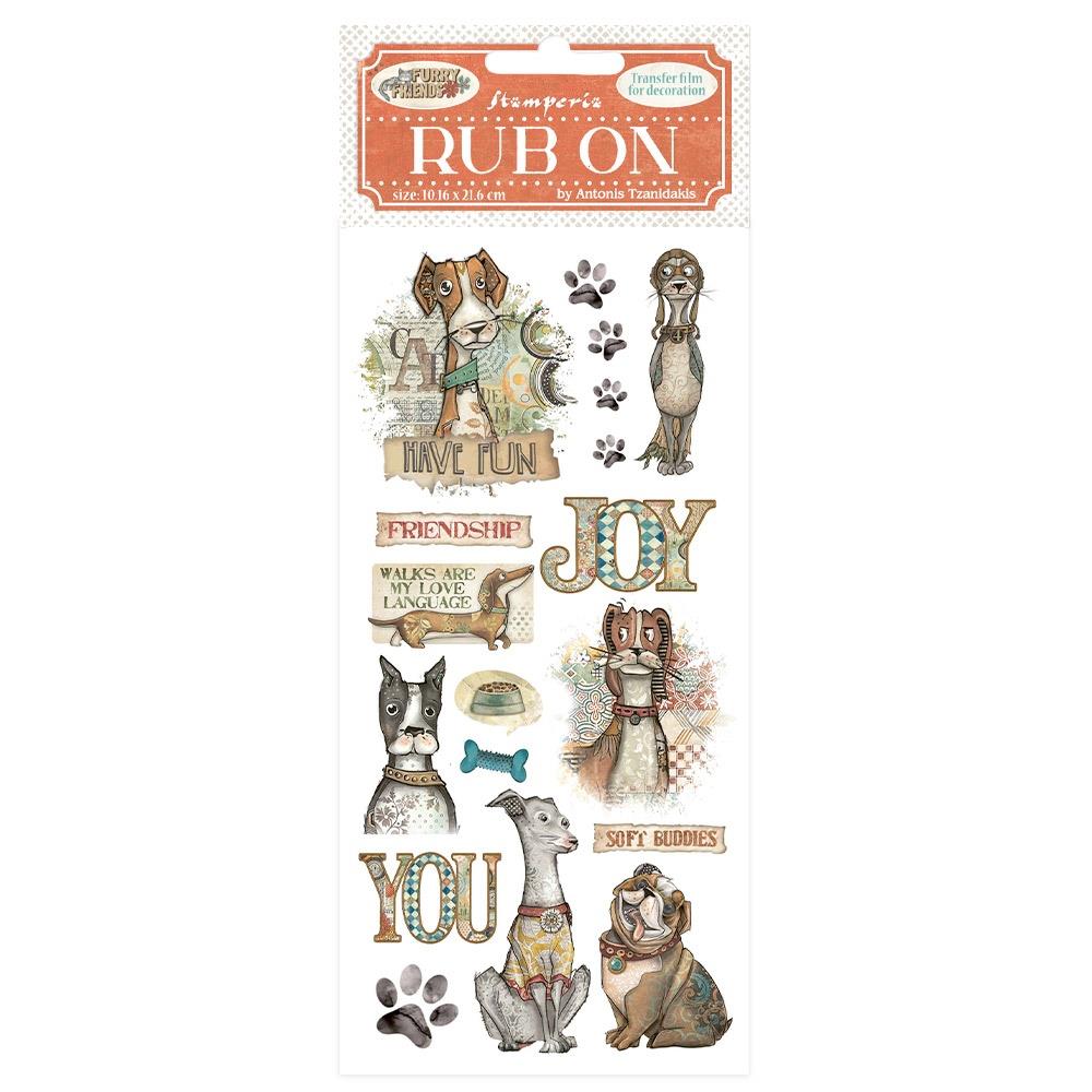 Stamperia Rub -Ons- Furry Friends- Dogs