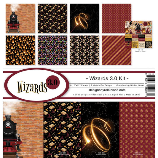 Reminisce 12x12 Double Sided Paper Pack - Wizards 3.0