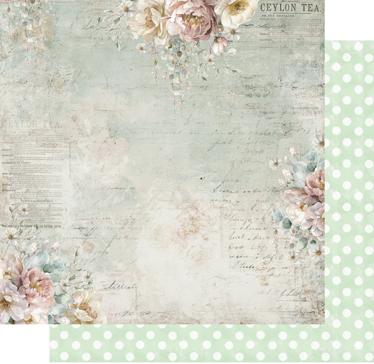 Uniquely Creative 12x12 Double Sided Paper- Tea & Tranquility- Moments of Stillness