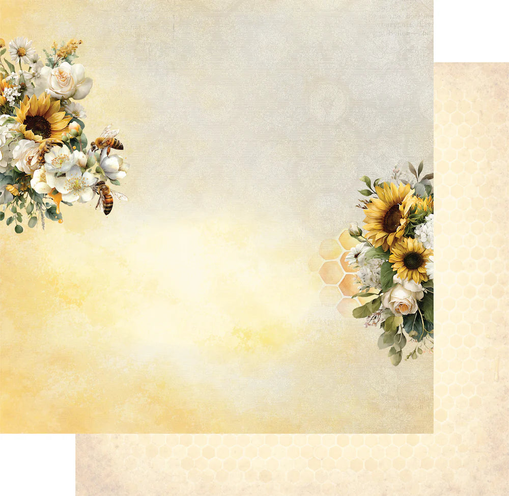 Uniquely Creative 12x12 Double Sided Paper- Sweet as Honey - Sunday Garden
