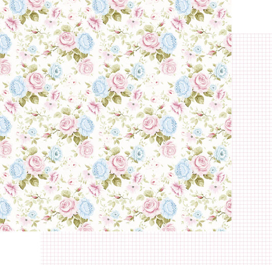 Uniquely Creative 12x12 Double Sided Paper- Patchwork Roses- French Seams