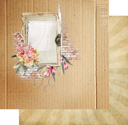 Uniquely Creative 12x12 Double Sided Paper- Echoes of the Outback- Native Shadows