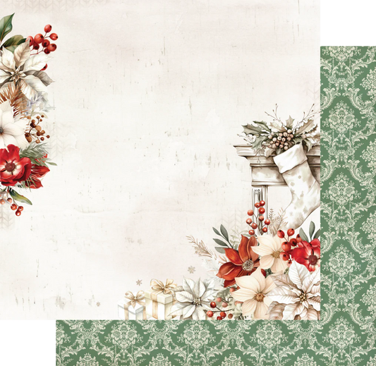 Uniquely Creative 12x12 Double Sided Paper- Home for Christmas- Hearth & Heart