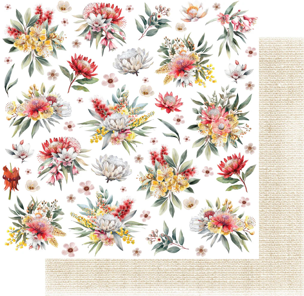 Uniquely Creative 12x12 Double Sided Paper- Echoes of the Outback- Bushland Blooms