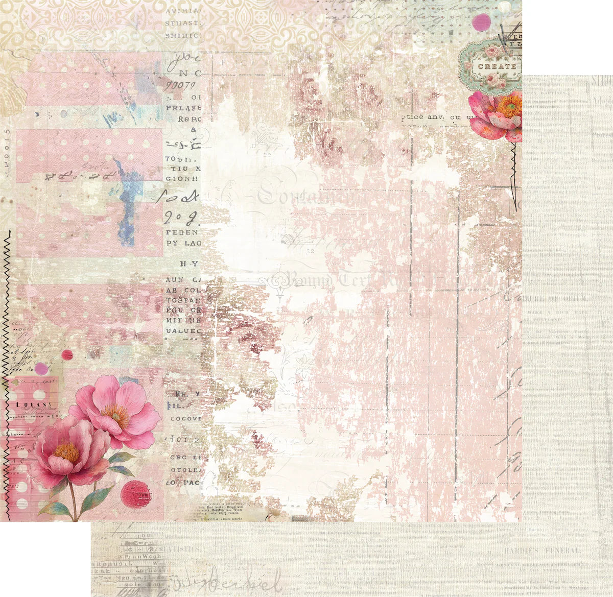 Uniquely Creative 12x12 Double Sided Paper - Dressed in Daydreams- Kind of Lovely