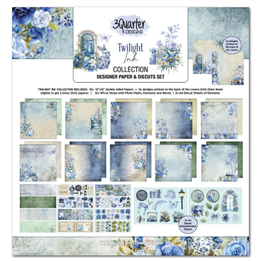 3Quarter Designs Designer Paper & Diecuts Set- Twilight Ink