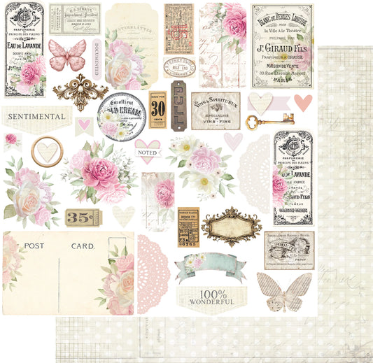 Uniquely Creative 12x12 Double Sided Paper- Dear Diary-Remember-Fussy Cuts