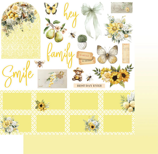 Uniquely Creative 12x12 Double Sided Paper - Sweet as Honey - The Sweet Life