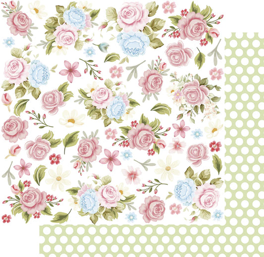 Uniquely Creative 12x12 Double Sided Paper- Patchwork Roses- Jelly Roll