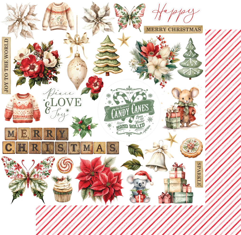 Uniquely Creative 12x12 Double Sided Paper- Home for Christmas- Ready for Santa