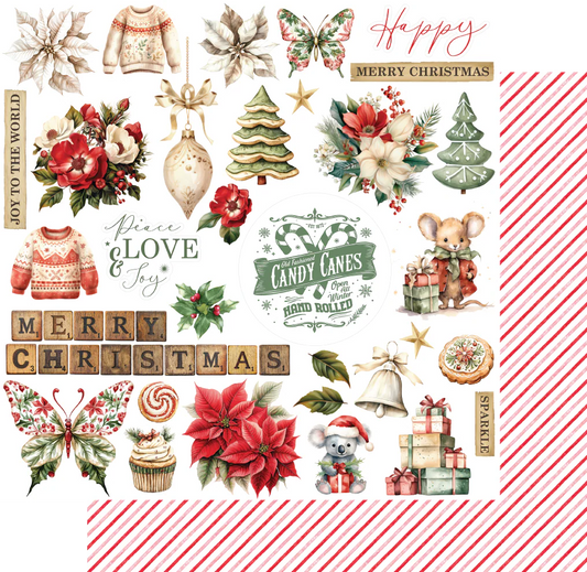 Uniquely Creative 12x12 Double Sided Paper- Home for Christmas- Ready for Santa