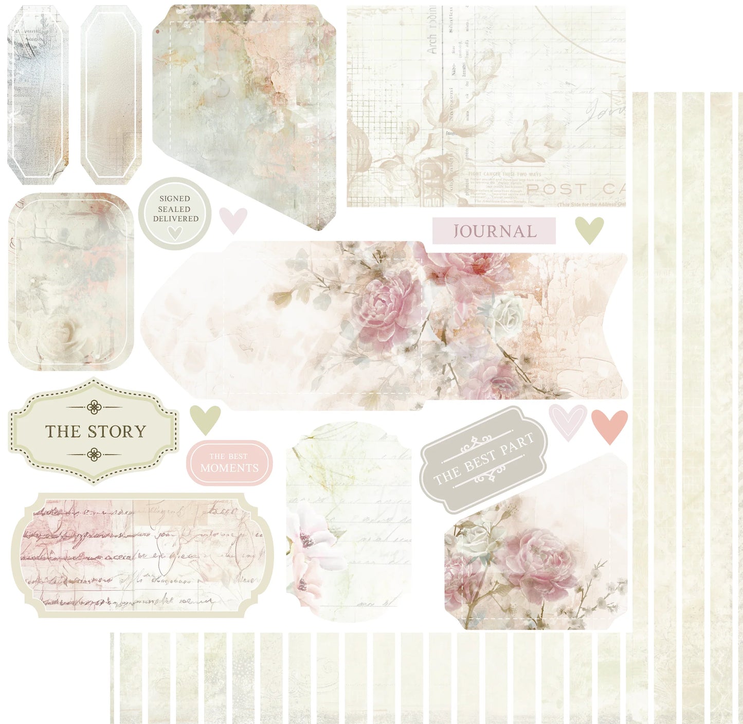 Uniquely Creative 12x12 Double Sided Paper- Dear Diary- The Story- Folio Bits