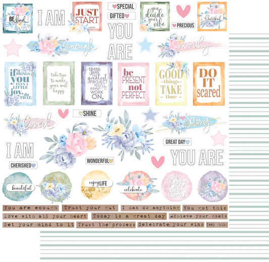 Uniquely Creative 12x12 Double Sided Paper - Heart & Soul - Good Advise