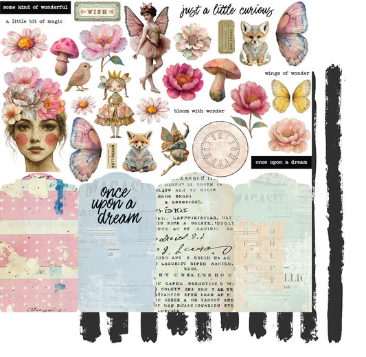 Uniquely Creative 12x12 Double Sided Paper - Dressed in Daydreams- Little Curiosities