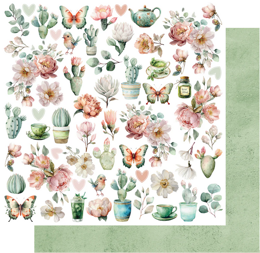 Uniquely Creative 12x12 Double Sided Paper- Tea & Tranquility- Beautiful Rituals