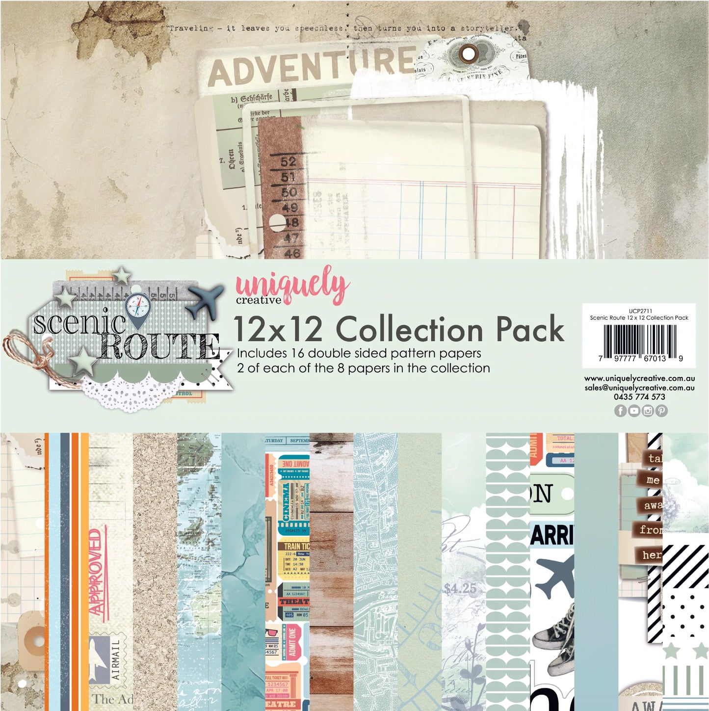 Uniquely Creative 12x12 Double Sided Paper Pack - Scenic Route
