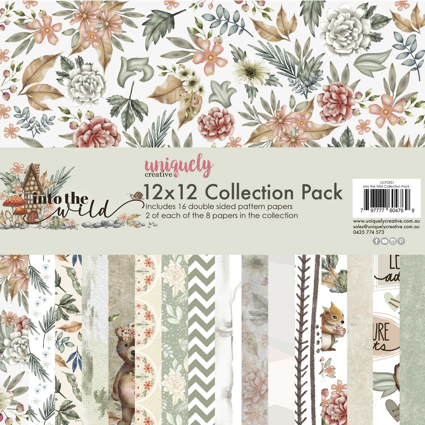 Uniquely Creative 12x12 Double Sided Paper Pack - Into the Wild