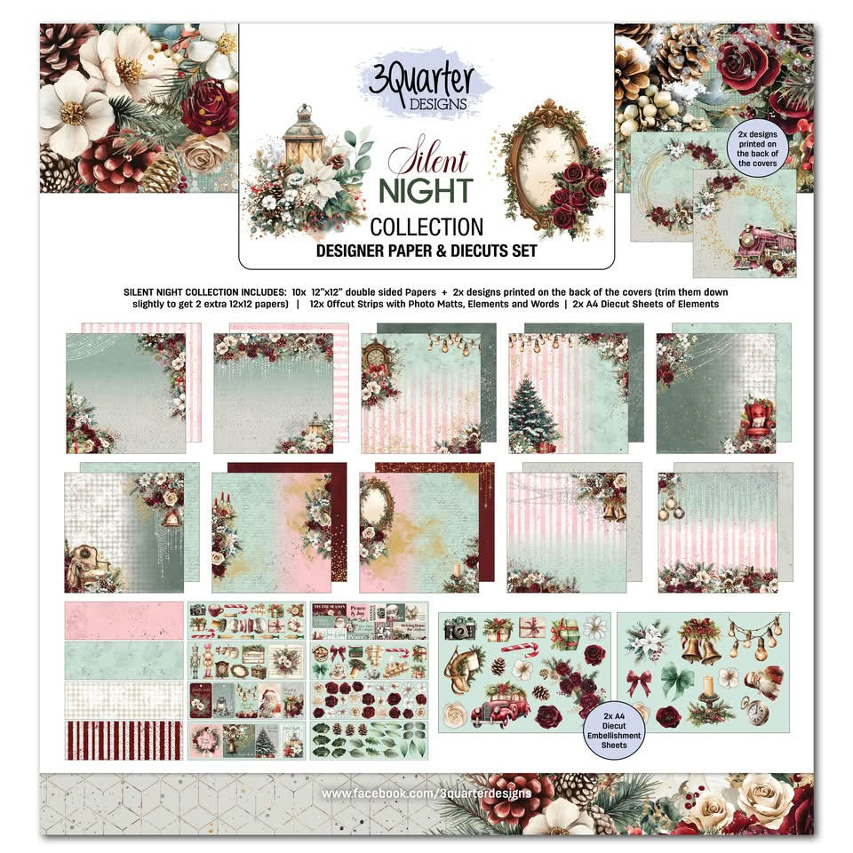 3Quarter Designs Designer Paper & Diecuts Set - Silent Night