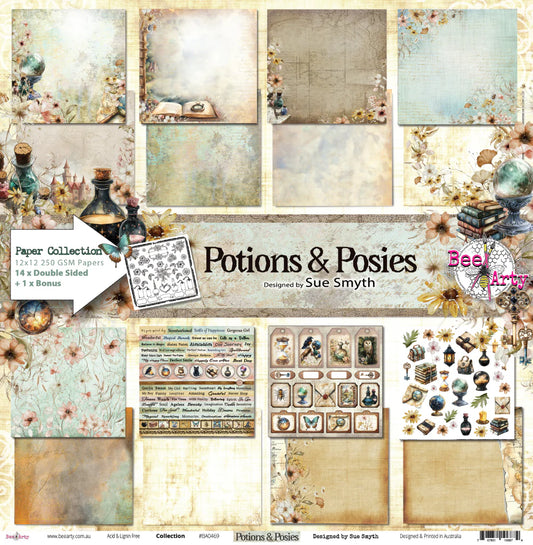 Bee Arty 12x12 Double Sided Paper Pack - Potions & Posies
