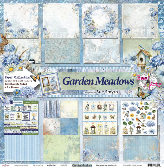 Bee Arty 12x12 Double Sided Paper Pack - Garden Meadows