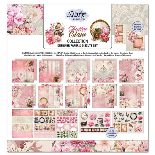 3Quarter Designs Designer Paper & Diecuts Set- Shutter Glam