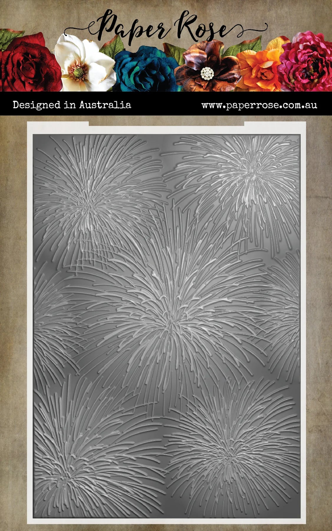 Paper Rose Studio 3D Embossing Folder - Fireworks