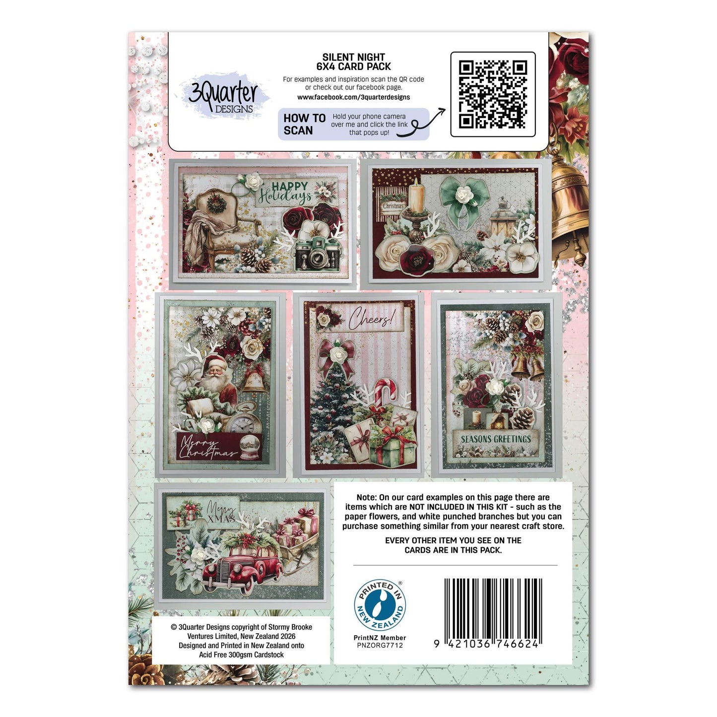 3Quarter Designs 6x4 Card Making Pack - Silent Night