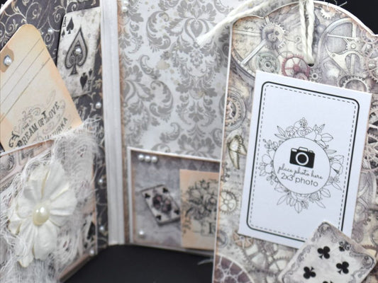 TK Paper Boutique Ready to Assemble Card Making Kit-Scallop Tag & Pocket Album