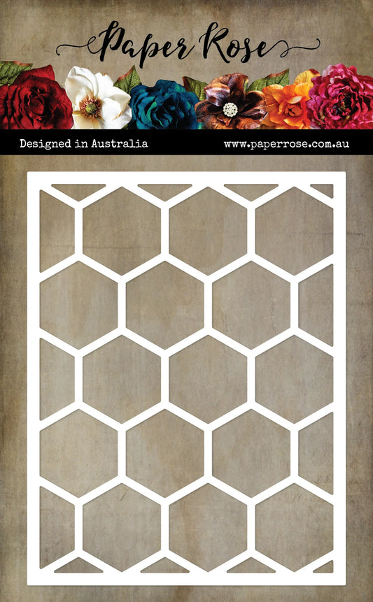 Paper Rose Studio Metal Die - Large Honeycomb Coverplate