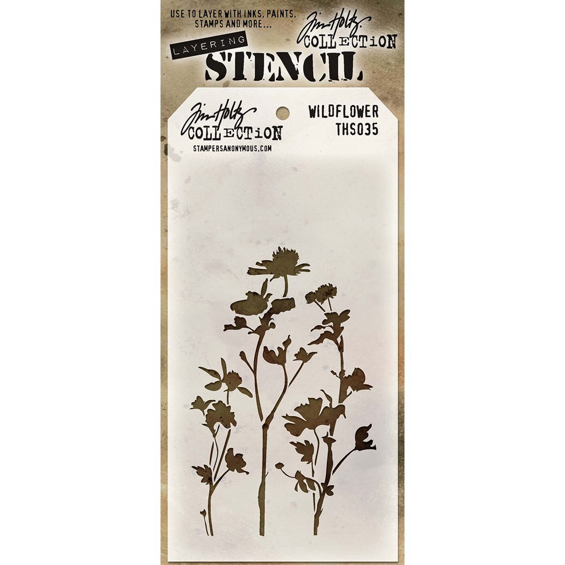 Tim Holtz Stampers Anonymous Layering Stencil- Wildflower