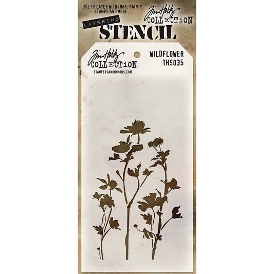 Tim Holtz Stampers Anonymous Layering Stencil- Wildflower