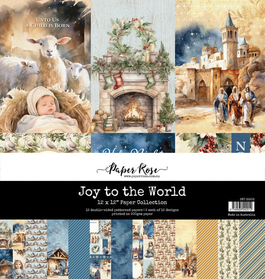 Paper Rose Studio 12x12 Double Sided Paper Pack - Joy to the World