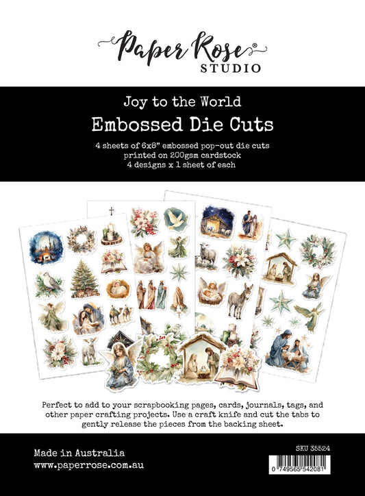 Paper Rose Studio Embossed Die Cuts - Joy to the World