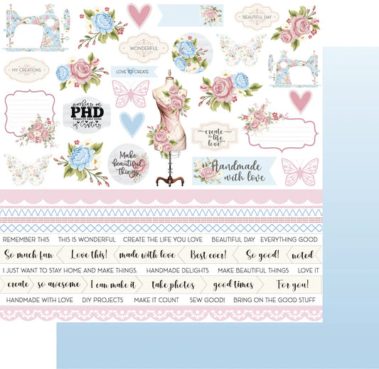 Uniquely Creative 12x12 Double Sided Paper- Patchwork Roses- Layer Cake